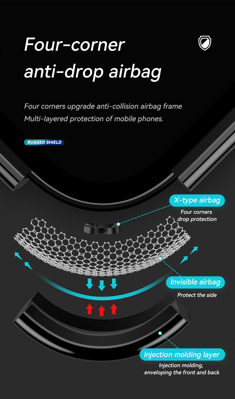 Serie Thunder Textura Sembrada Anti-dingprint Soft TPU TPU Choque de Protección Anti-stratch Anti-Scratch Para Xiaomi Redmi Note 11 Pro 5G (China) (mediatek)/nota 11 Pro+ 5G - Negro