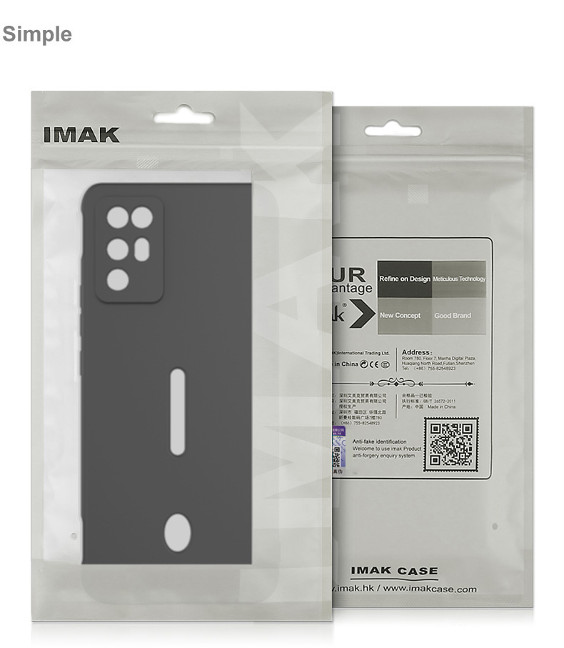 IMAK UC-4 Série Drop Protection Cadre Droit Soft TPU TPU Coire de Téléphone de Protection Pour Xiaomi Redmi Note 11 5G (chine) (mediatek) / Note 11T 5G / Note 11S 5G - le Noir