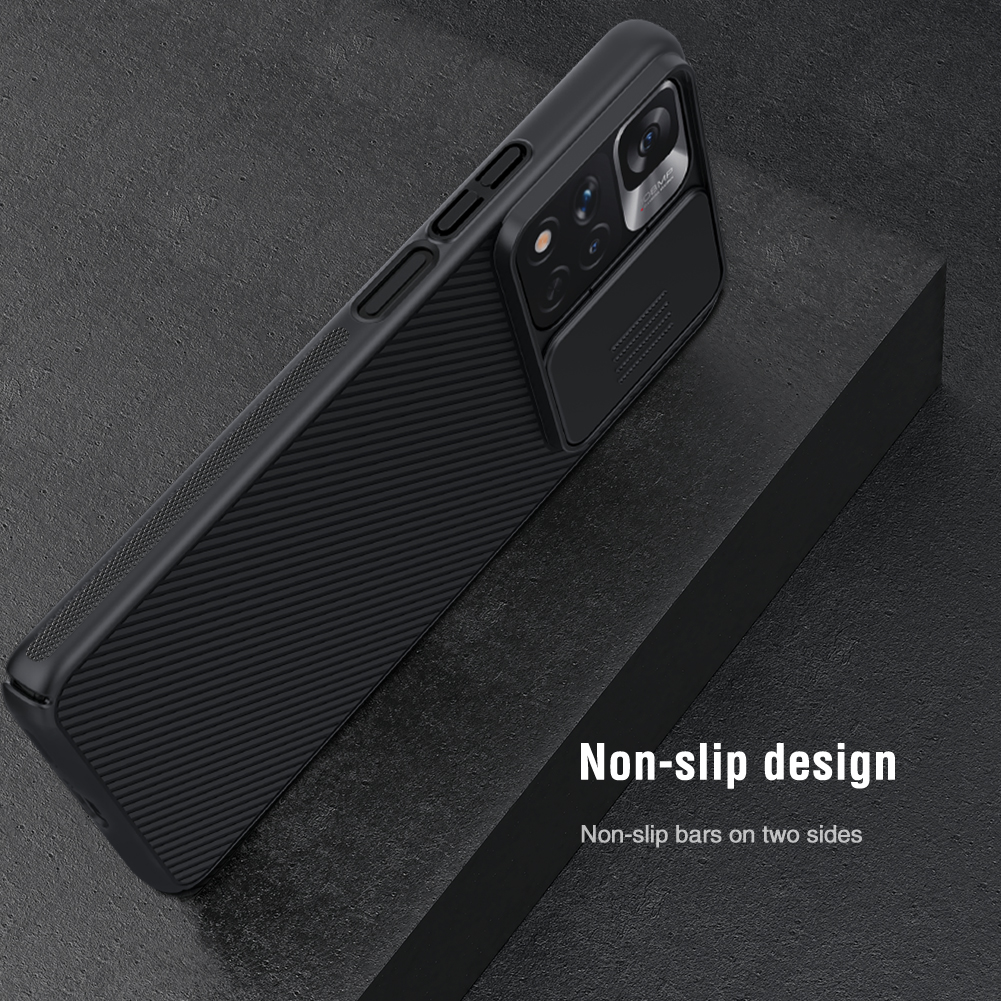 Nillkin Camshield Slide Camera Cover-spreing Découpe Précise PC Hard Téléphone Couvre Pour Xiaomi Redmi Note 11 Pro 5G (chine) (mediatek) / 11 Pro + 5G - le Noir