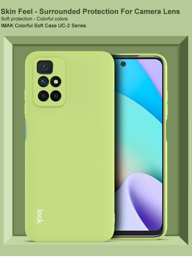 IMAK Uc-2-серия Красочная Мягкая TPU Slim Fit Protection Cover Для Xiaomi Redmi Примечание 11 4G (MediaTek)/10 4G (2021)/10 2022 4G/10 Prime - Розовый