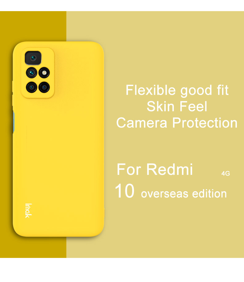 IMAK Uc-2-серия Красочная Мягкая TPU Slim Fit Protection Cover Для Xiaomi Redmi Примечание 11 4G (MediaTek)/10 4G (2021)/10 2022 4G/10 Prime - Розовый