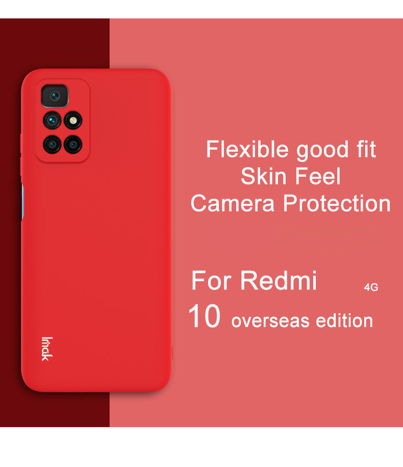 IMAK Uc-2-серия Красочная Мягкая TPU Slim Fit Protection Cover Для Xiaomi Redmi Примечание 11 4G (MediaTek)/10 4G (2021)/10 2022 4G/10 Prime - Розовый