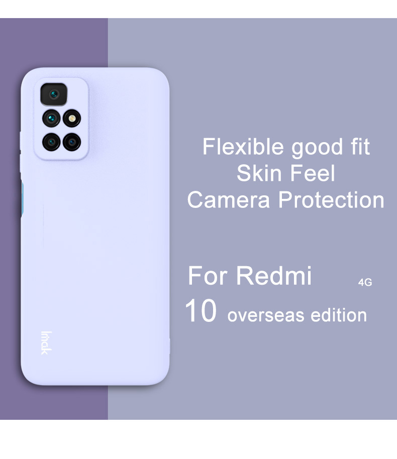 IMAK Uc-2-серия Красочная Мягкая TPU Slim Fit Protection Cover Для Xiaomi Redmi Примечание 11 4G (MediaTek)/10 4G (2021)/10 2022 4G/10 Prime - Розовый