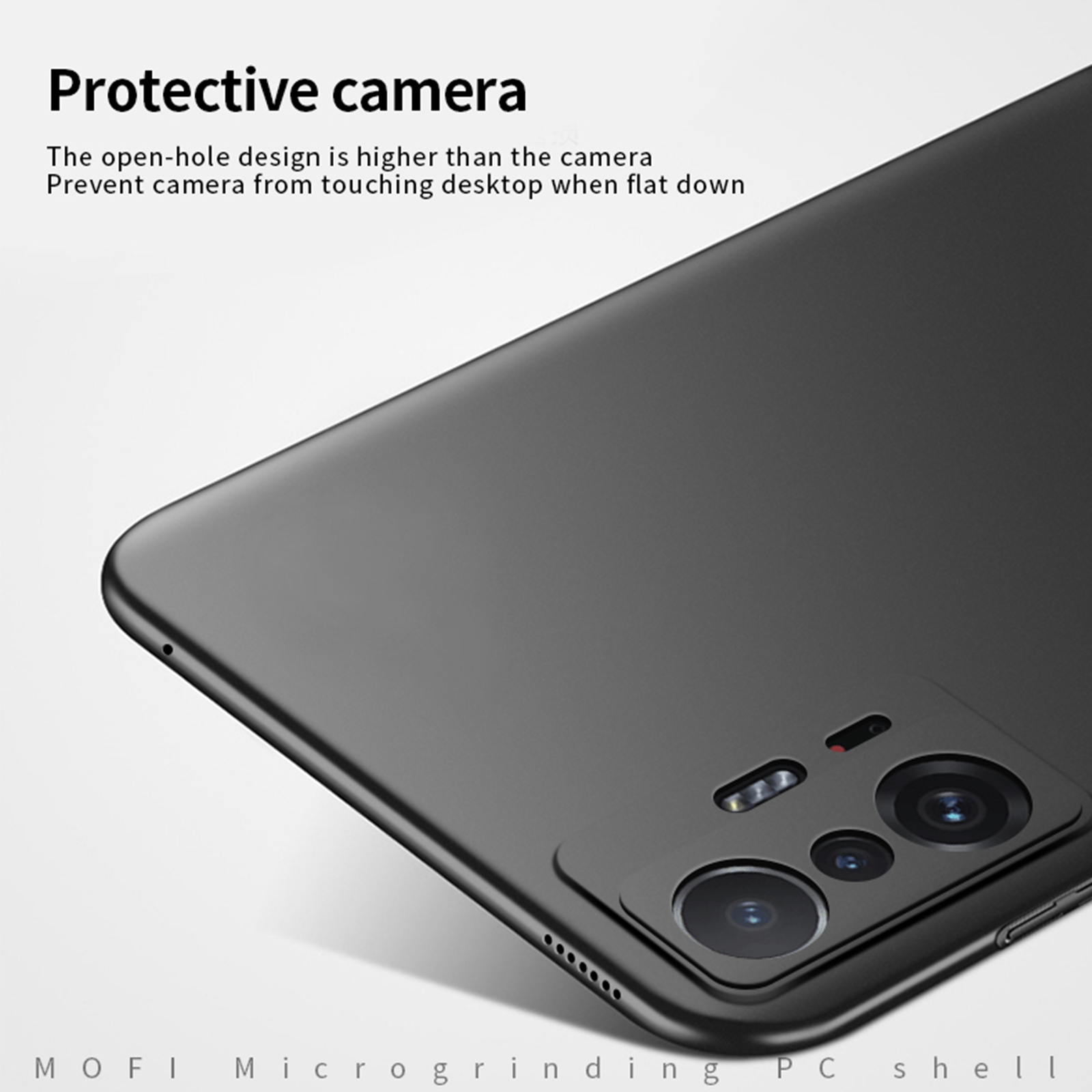 Mofi Shield Slim Hard PC Mattes Finish Anti-fingerabdruck Schocksicheres Schutzhülle Für Xiaomi 11t / 11t Pro - Schwarz