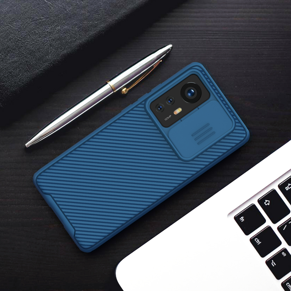 Nillkin Camshield Pro Anti-Fingerprint Capa Híbrida Capa Híbrida Com Capa de Proteção Contra a Câmera Para Xiaomi 12 5g/12x 5g/12s 5g - Preto