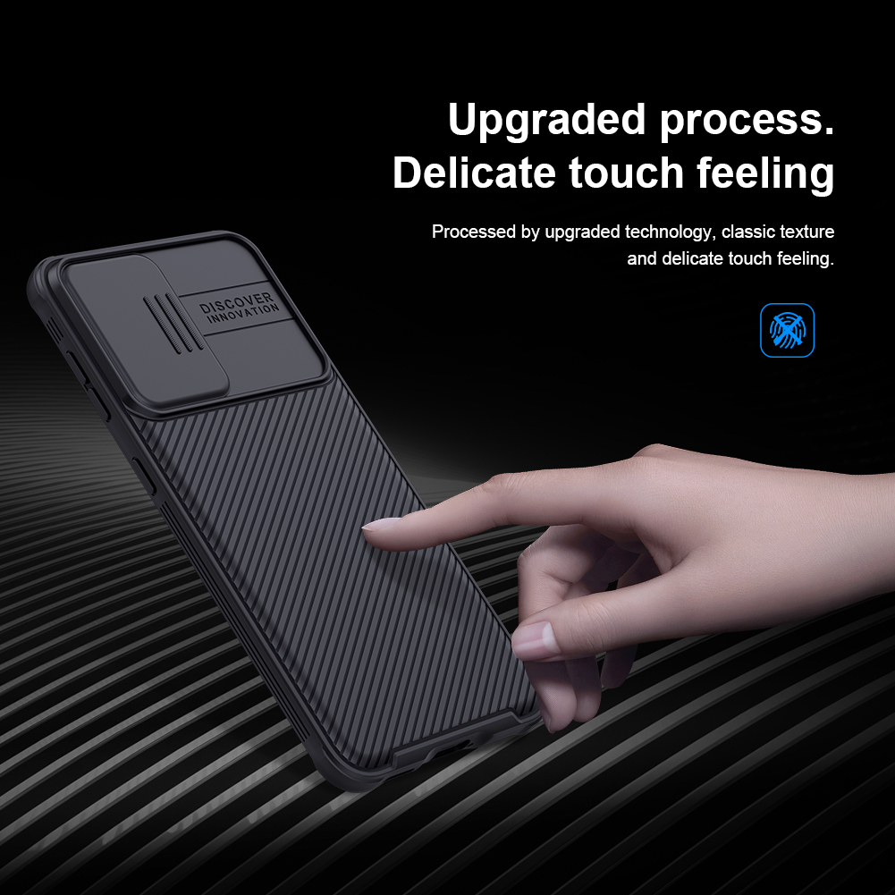 Nillkin Camshield Pro Anti-finger-fingerprint Phase Case Hybrid Telephip Con Cubierta Protectora de la Cámara Para Xiaomi 12 5G/12X 5G/12S 5G - Negro