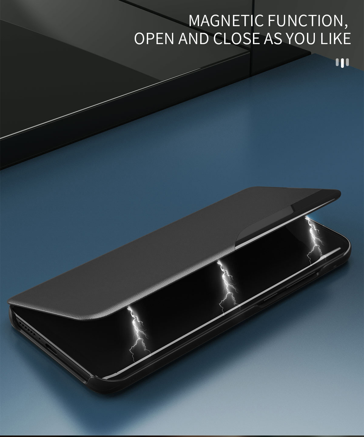 Vista Ventana Anti-scratch Billet de Billetera PU Cubierta de Teléfono Celular de Cuero Para Xiaomi 12 5G / 12x 5G / 12S 5G - Negro