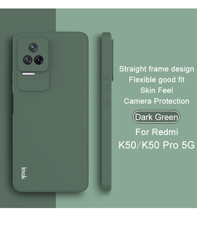 Caso Suave de la Serie IMAK UC-4 Para Xiaomi Redmi K50/K50 Pro, Cubierta Protectora TPU Precisa de Borde Recto TPU - Negro