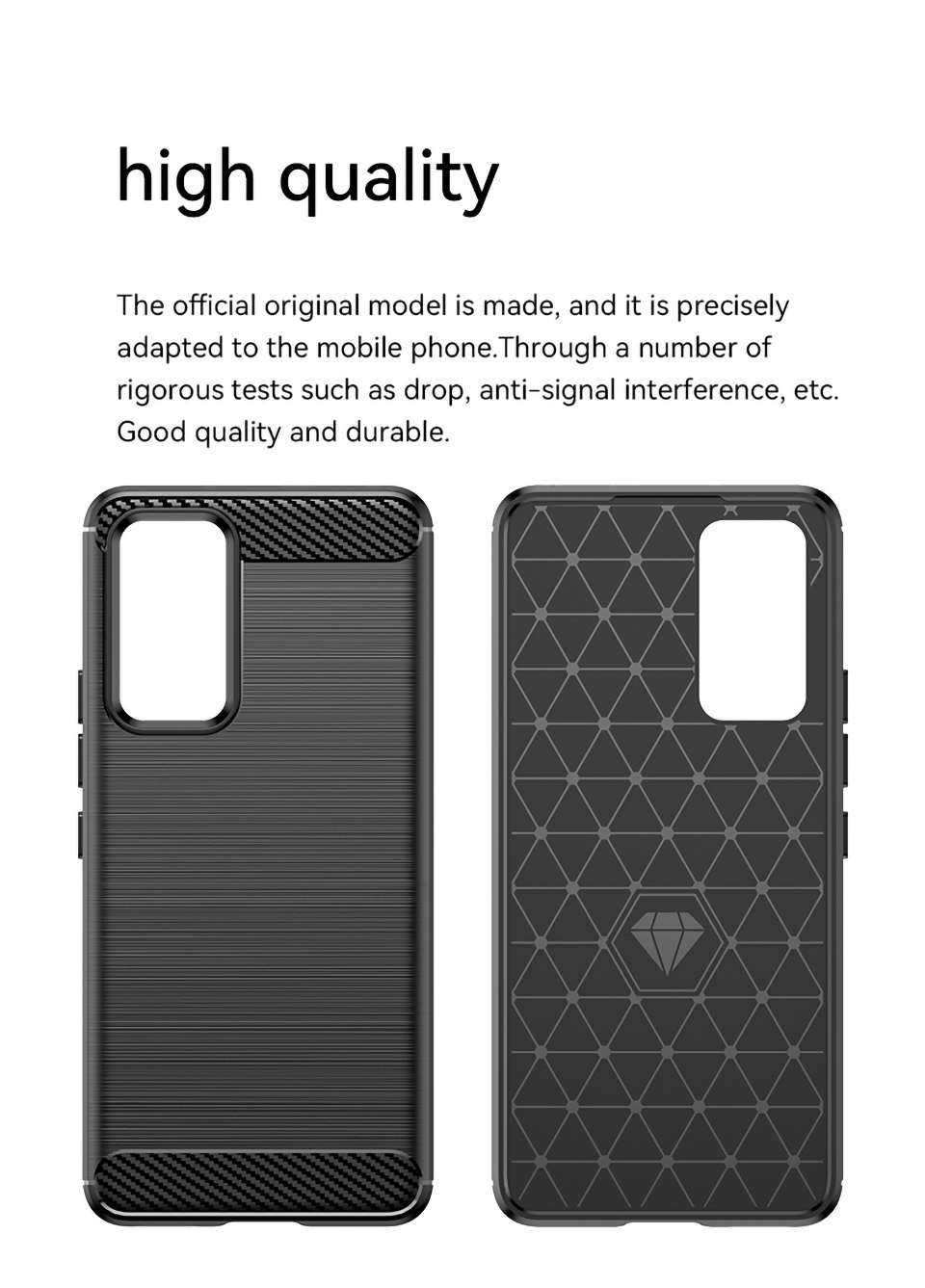 Para Xiaomi 12 Lite 5G TPU TPU Anti-Scratch Case de Fibra de Carbono Textura Cepillada Cubierta Antivalual - Negro