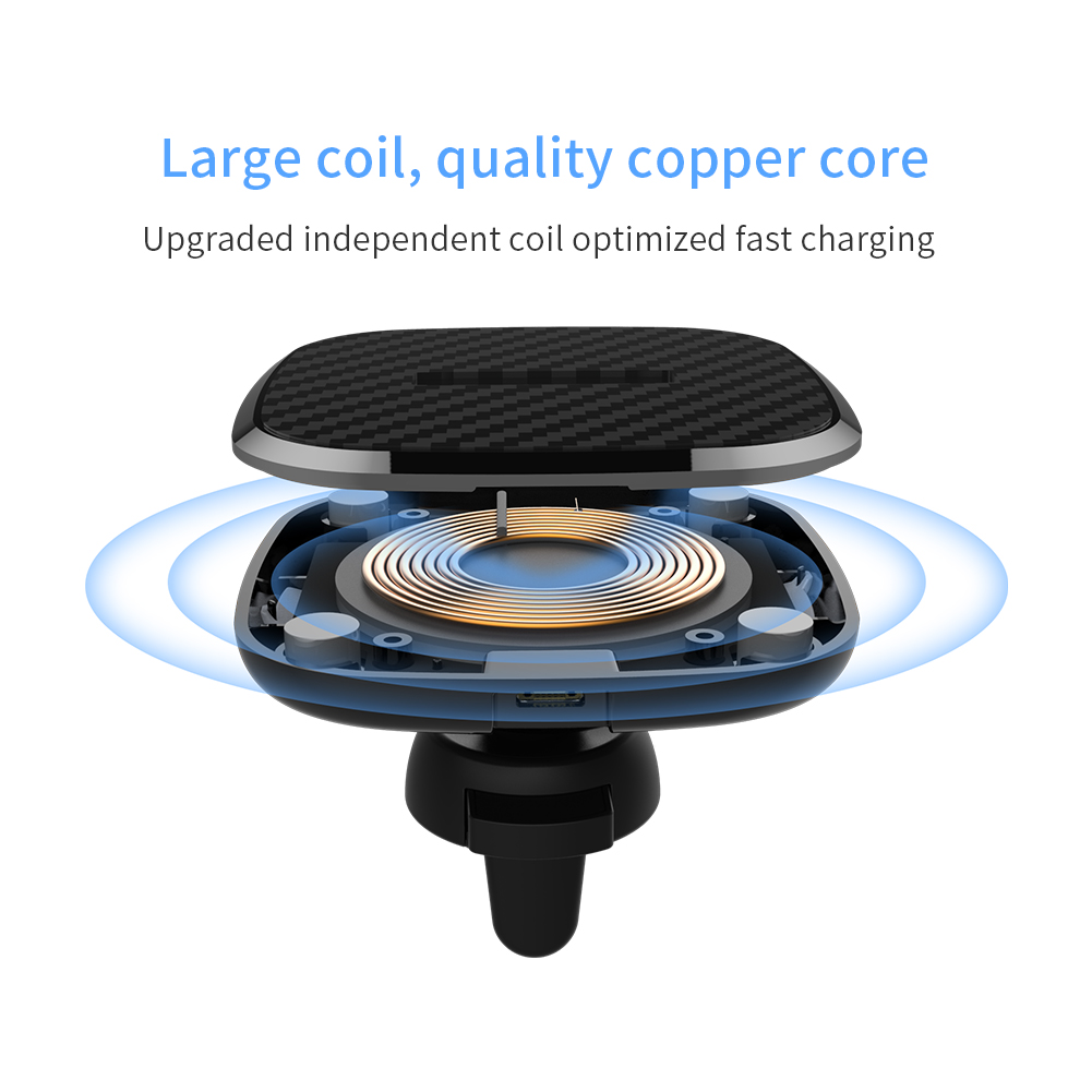 NILLKIN Car Magnetic Wireless Charger Suction Phone Holder for iPhone X/8 Plus/8 - C Style