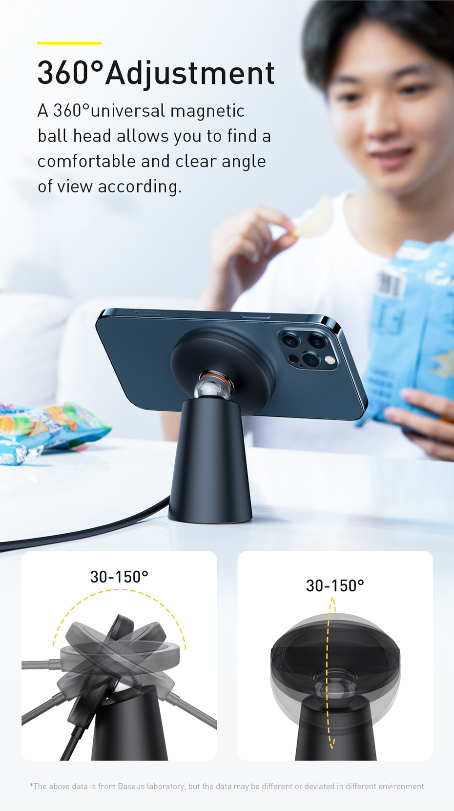 Gadgetoo Baseus Simple Magnetic Wireless Charger With Phone Charging Stand 102001938A-3