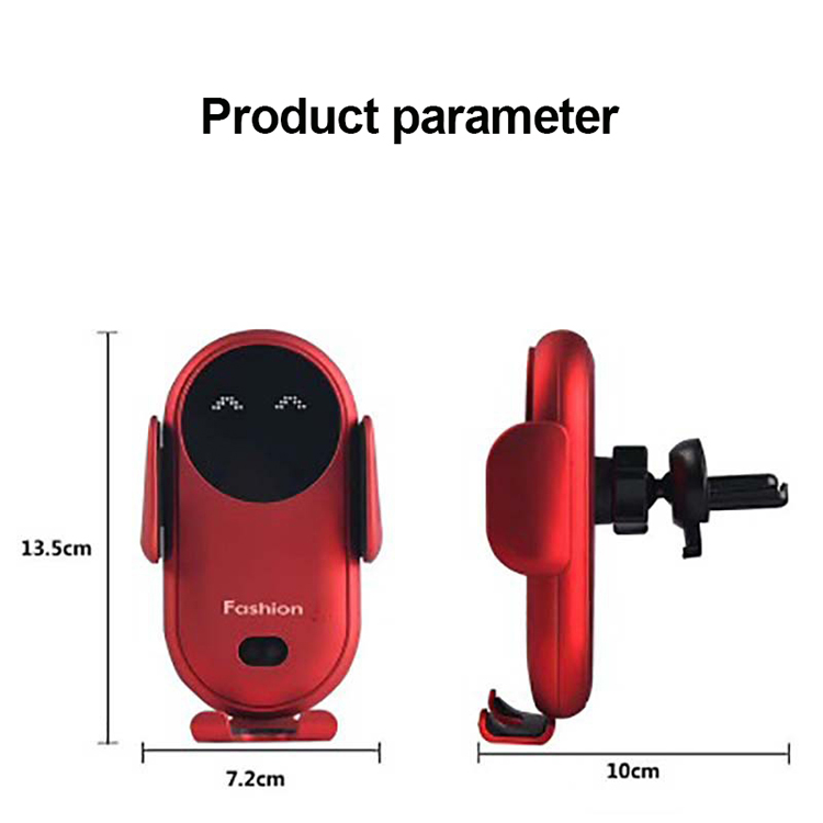 S11 Infrarotinduktion Wireless Fast Ladegerät 360-Grad-rotierende Ladestation Mit Luftluft-Telefonhalter-Halterung Für Mobiltelefone - Gelb