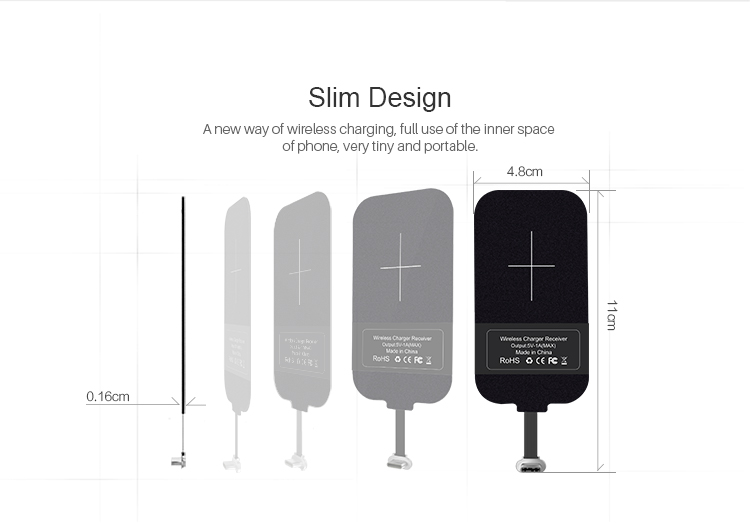 Nillkin Slim Design Téléphone Chargeur Type-C Charger Sans Fil Récepteur de Charge Rapide Pour Smartphones-4