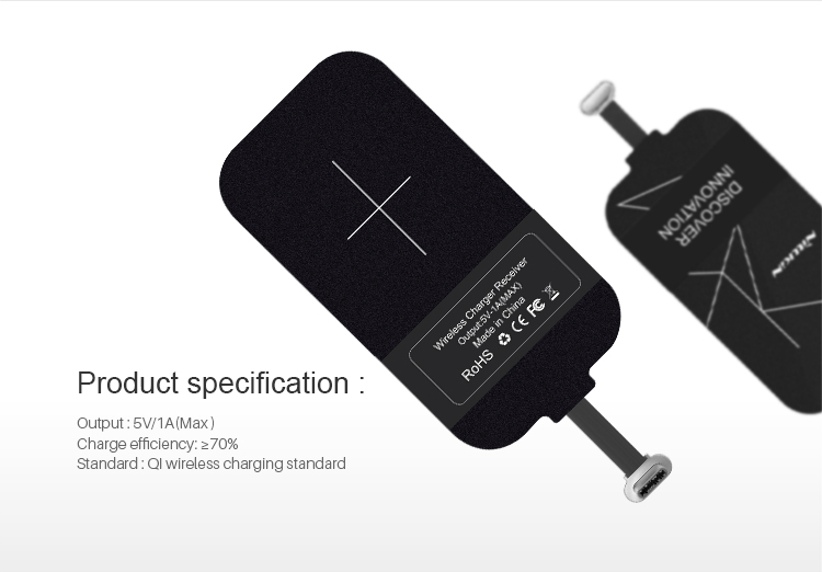 Nillkin Slim Design Téléphone Chargeur Type-C Charger Sans Fil Récepteur de Charge Rapide Pour Smartphones