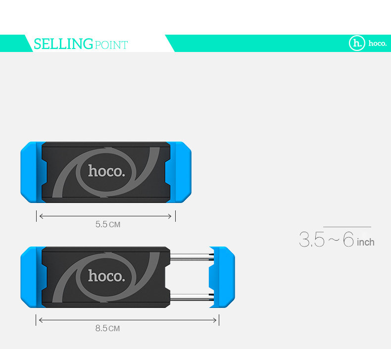 HOCO CPH01 Воздушный Вент 360 Градусов Автомобильный Телефон Держатель Телефона - Чернить