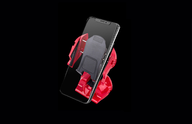  Sports Car Shape Universal Clasp Holder Car Mount Holder for iPhone Samsung Huawei etc - Black 