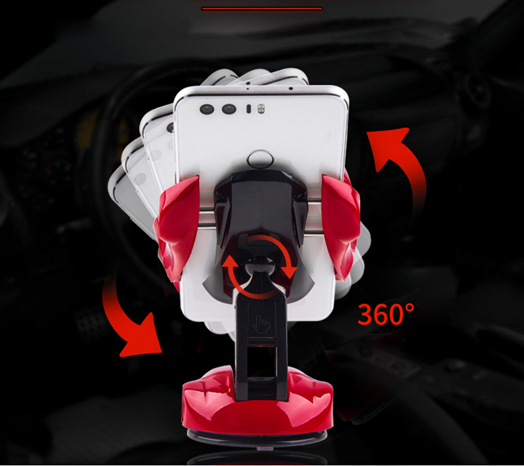  Sports Car Shape Universal Clasp Holder Car Mount Holder for iPhone Samsung Huawei etc - Black 