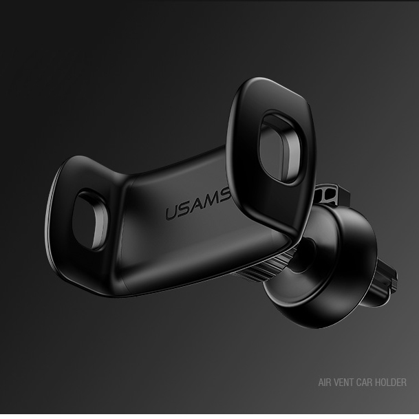 USAMS US-ZJ039 Auto Luftventilator Montieren Elastischen Handyhalter Für IPhone Samsung - Alles Schwarz-1