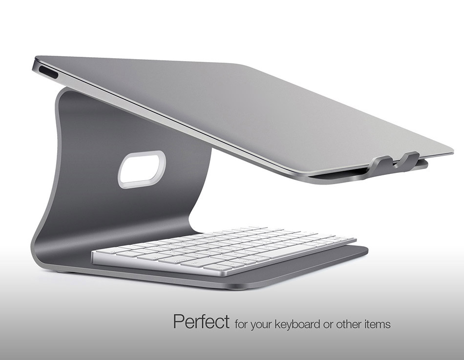 Bestand Aluminium Cooling Компьтер-книжка Подставка Для Ноутбука Компьютерный Стол Для MacBook Notebook - Серый