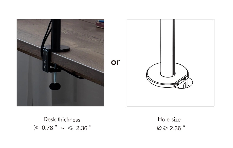 UPERGO OL-1 Monitor Arm Desk Mount Vollbewegung Einzelstangenmontage Für 17-32-zoll-lcd - Schwarz