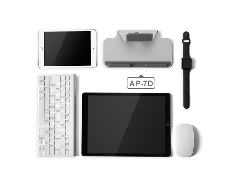 UPERGO AP-7D Aluminiumlegierung 7-13 Zoll Tablettenstand 60 Grad Winkel Wärme Dissipation Basis Ladehalter Für Ipad - Silber-