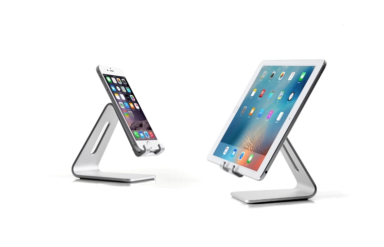 UPERGO AP-4S Aluminium Tablet Alliag Tablet Burange Stand Pour Pour Iphone Ipad Ipad Samsung Etc. - le Noir