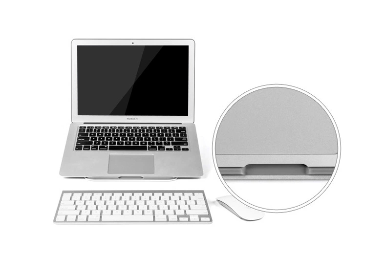 Upergo Aluminio Computer Macbook Notebook Ipad Base de Enfriamiento Plana - Plata