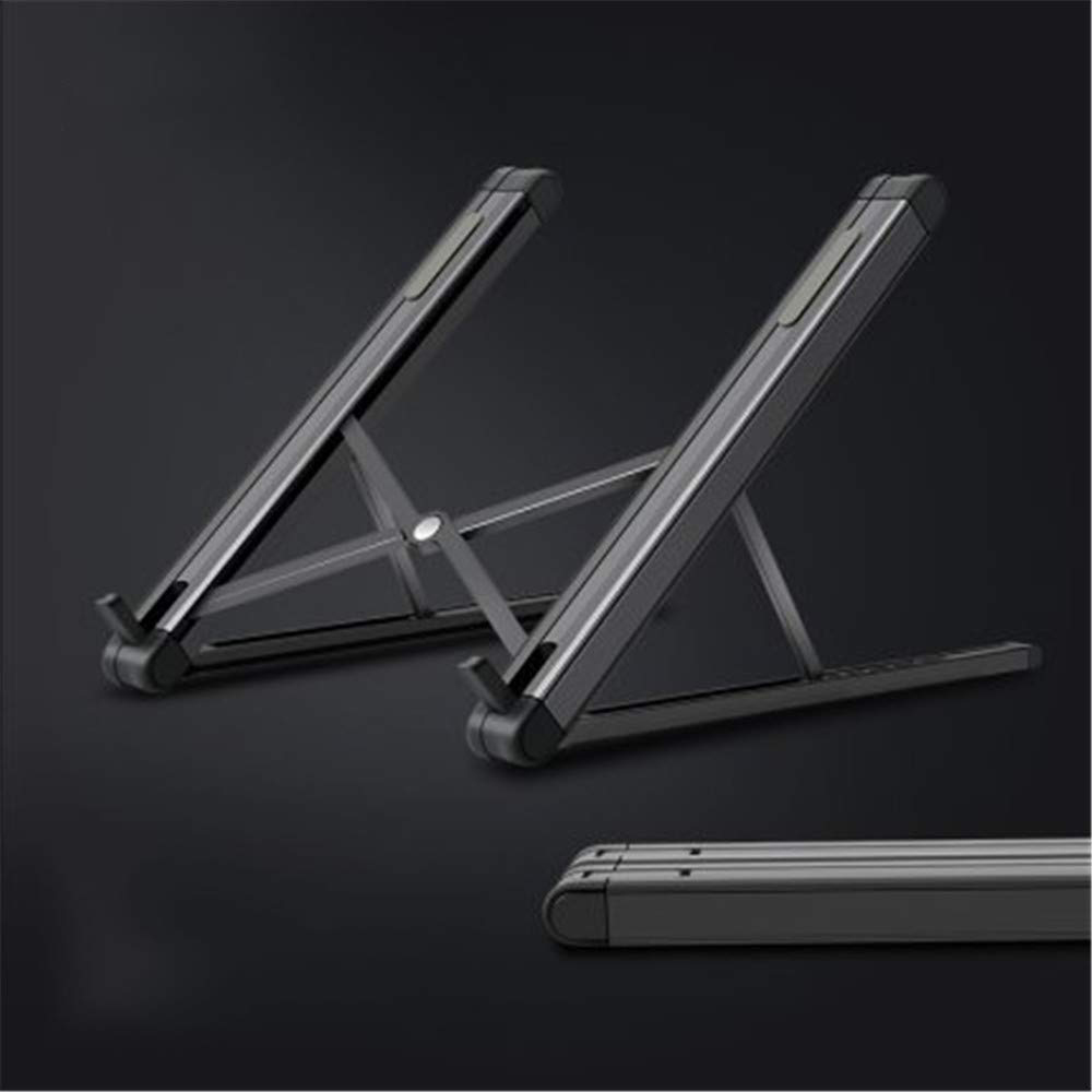 Disipación de Calor Portátil de Aleación de Aluminio Soporte Para Computadora Portátil Plegable de Cuaderno Ajustable - Plata