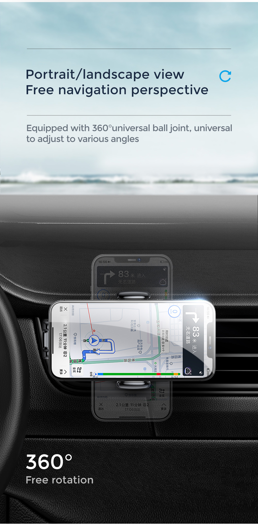 JOYROOM JR-ZS248 Intelligent Self-aligning 15W Quick Charge Qi Wireless Car Charger - CD Version-9