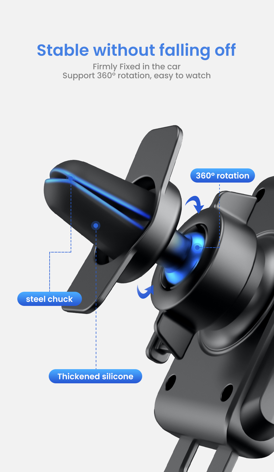 FLOVEME YXF214998 Autohalter Air Outlet Gravity Mount Für 4,5-6,5 Zoll Handys