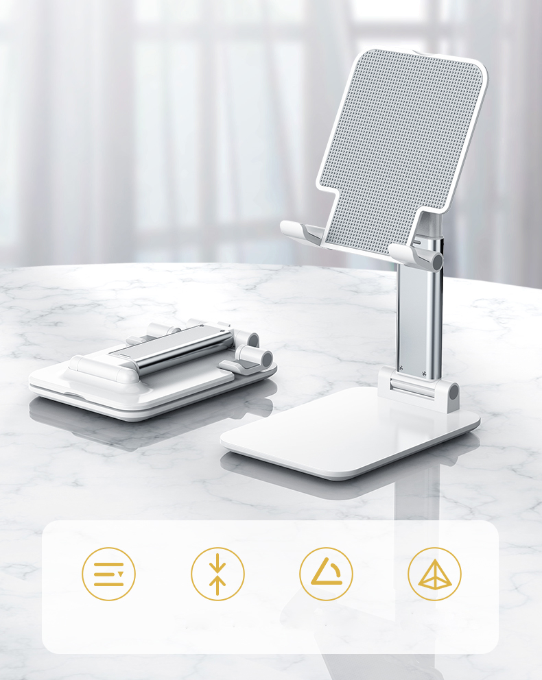 CCT4 Plus Desktop Phone Holder with Telescopic Height Folding Tablet Bracket Table Stand-1