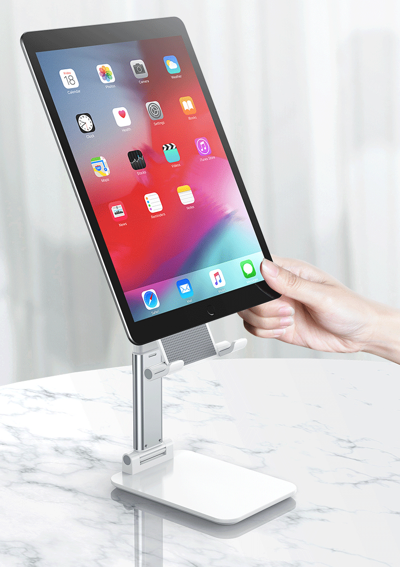CCT4 Plus Desktop Phone Holder with Telescopic Height Folding Tablet Bracket Table Stand-10