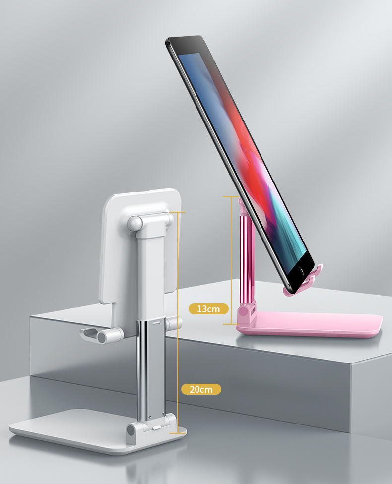CCT4 Plus Desktop Phone Holder with Telescopic Height Folding Tablet Bracket Table Stand-2