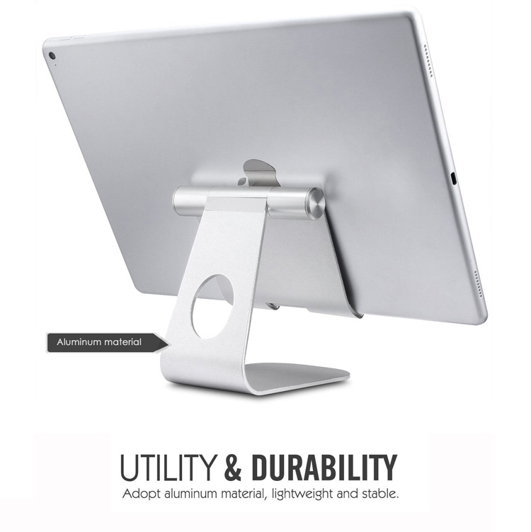 Aluminiumlegierung Rotatable Tablet Desktop Standhalter Cradle Für Ipad Pro/iPad Air 2 - Silberfarbe