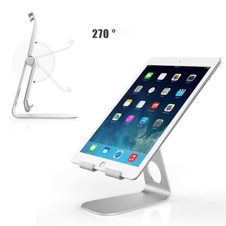 Porta Del Supporto Desktop Per Tablet in Lega di Alluminio Per Ipad Pro/iPad Air 2 - Color Argento