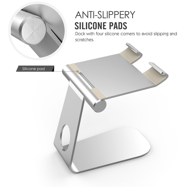 Aleación de Aluminio Aleación Rotativa de la Tableta Desktop Soporter Cunsel Para Ipad Pro/iPad Air 2 - Color Plata