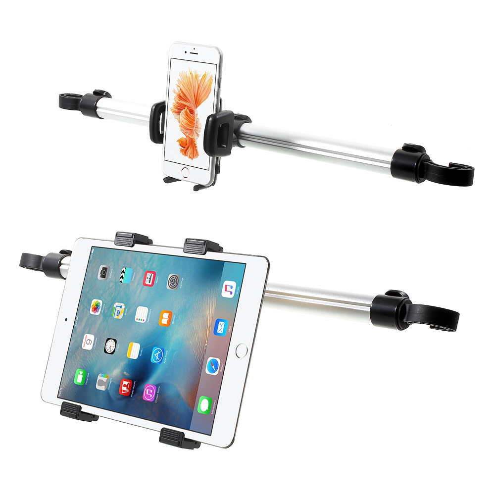 Car Headrest Mount Holder Lever 360-Degree Rotation for iPhone 7/iPad Pro 9.7 Etc-1