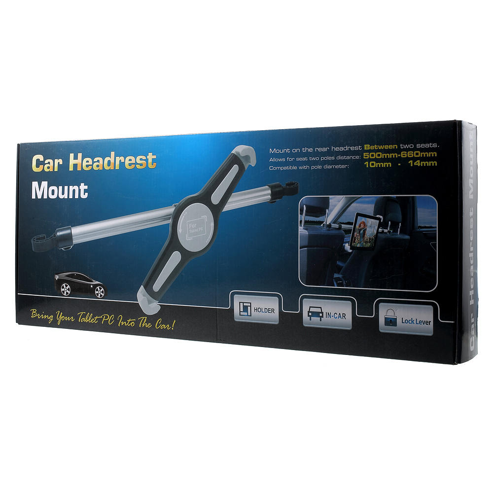 Car Headrest Mount Holder Lever 360-Degree Rotation for iPhone 7/iPad Pro 9.7 Etc-21