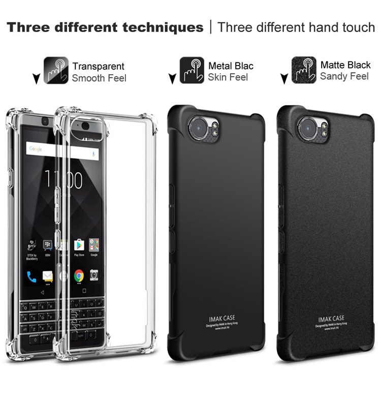 Imak Silky Anti-drop TPU Mobile Shell + Screen Protector Película Para BlackBerry Keyone / DTEK70 - Transparente