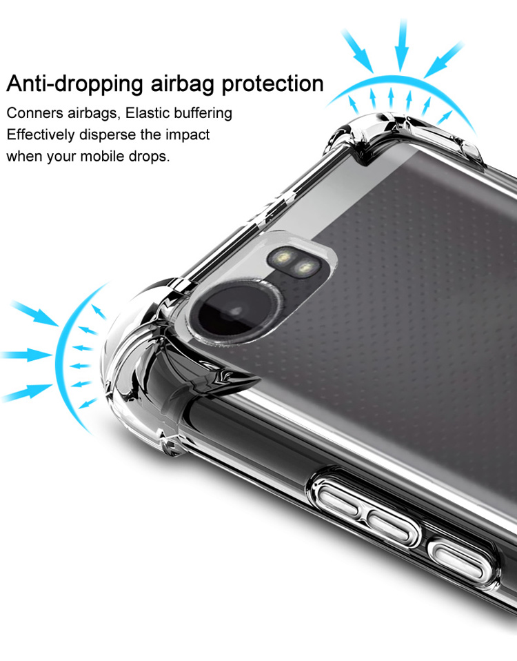 Imak Silky Anti-drop TPU Mobile Shell + Screen Protector Película Para BlackBerry Keyone / DTEK70 - Transparente