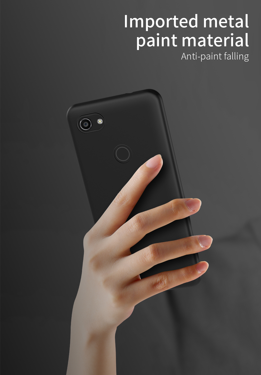 Couverture de Cas de Téléphone TPU Matte TPU de Niveau x Pour Google Pixel 3a - le Noir