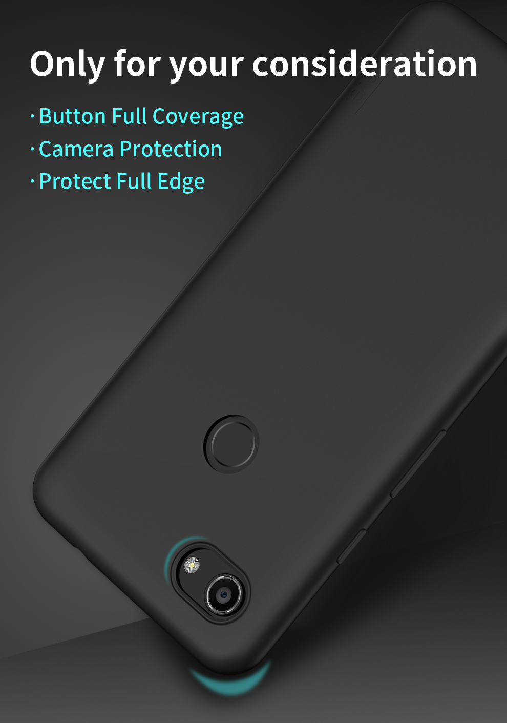 Coperchio Del Telefono Matte TPU Series Matte TPU Per Google Pixel 3a - Nero