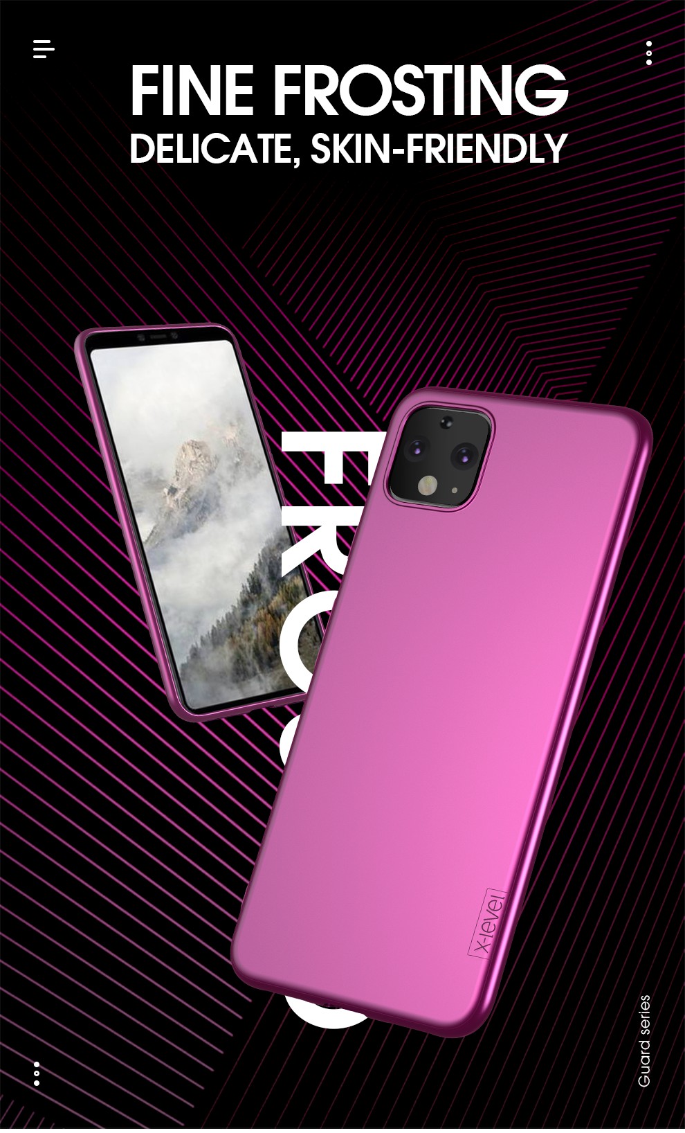 X-level Guardian-serie Für Google Pixel 4 xl Hochwertige Matte Weiche Tpu-telefonhülle - Weinrot