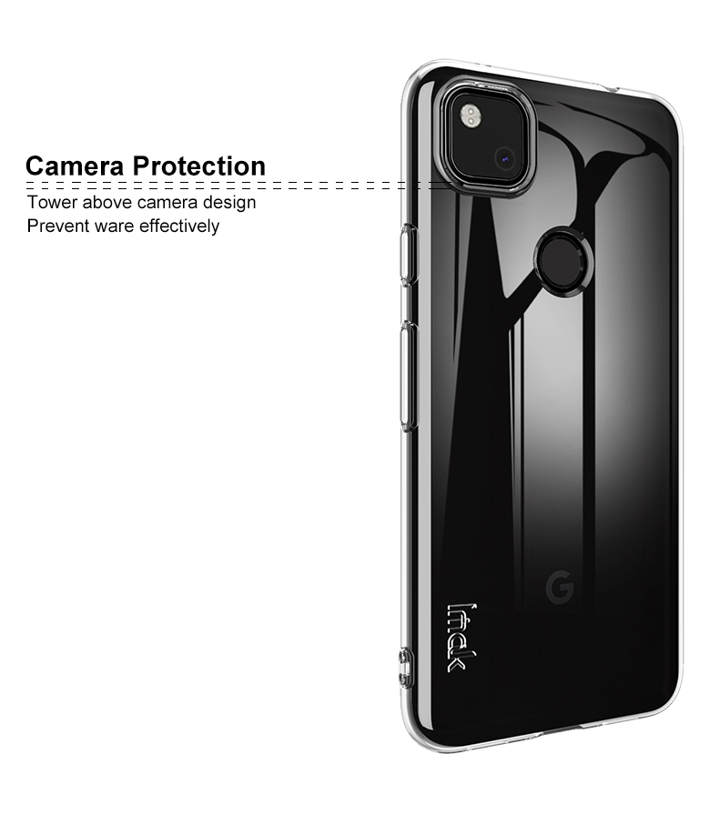 IMAK UX-5 Série Soft Case Transparent TPU Super Slim Back Téléphone Back Téléphone Pour Google Pixel 4a