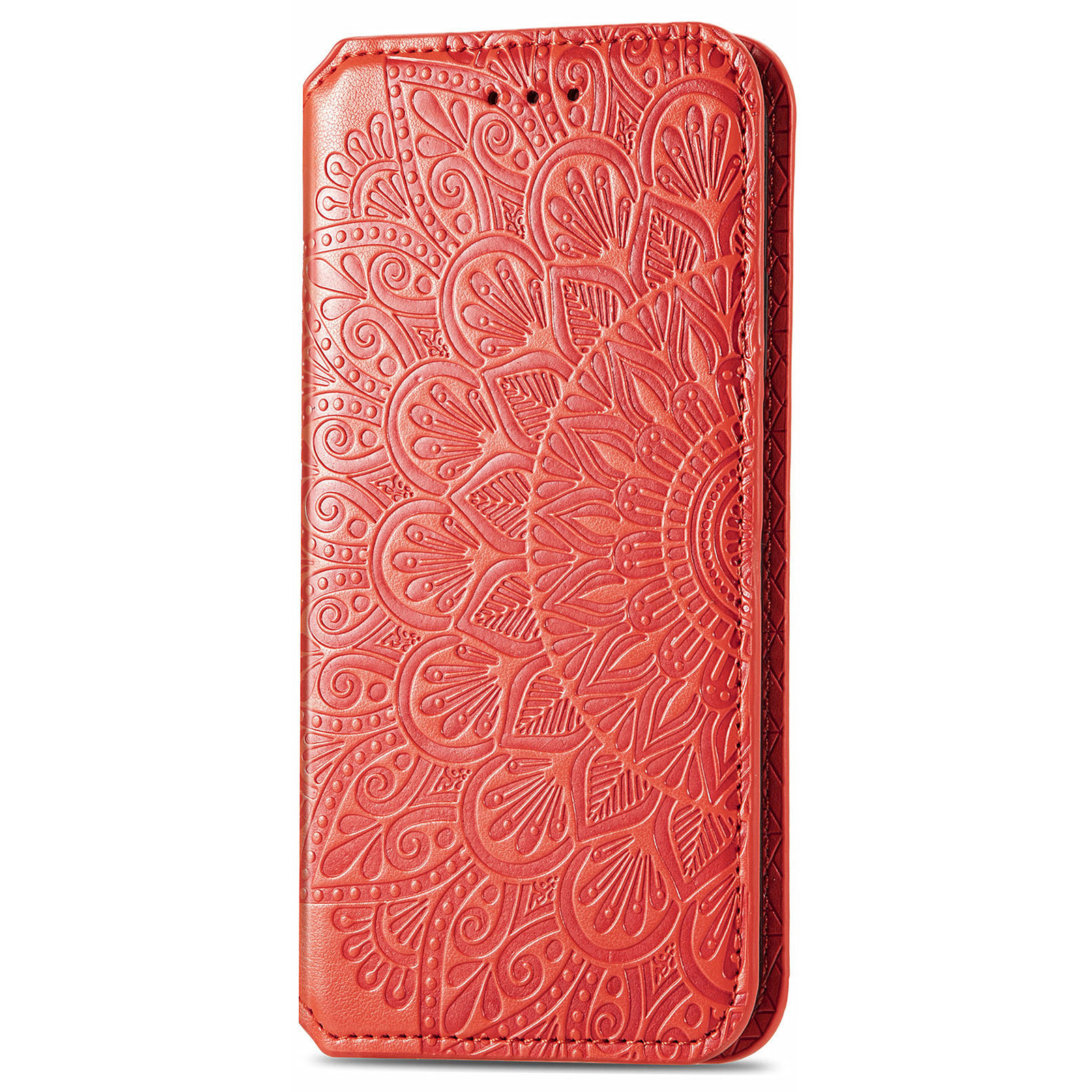 Magnetic PU Leather+TPU Auto-absorbed Mandala Flower Pattern Imprinted Wallet Stand Flip Cover for Google Pixel 6 - Red-2
