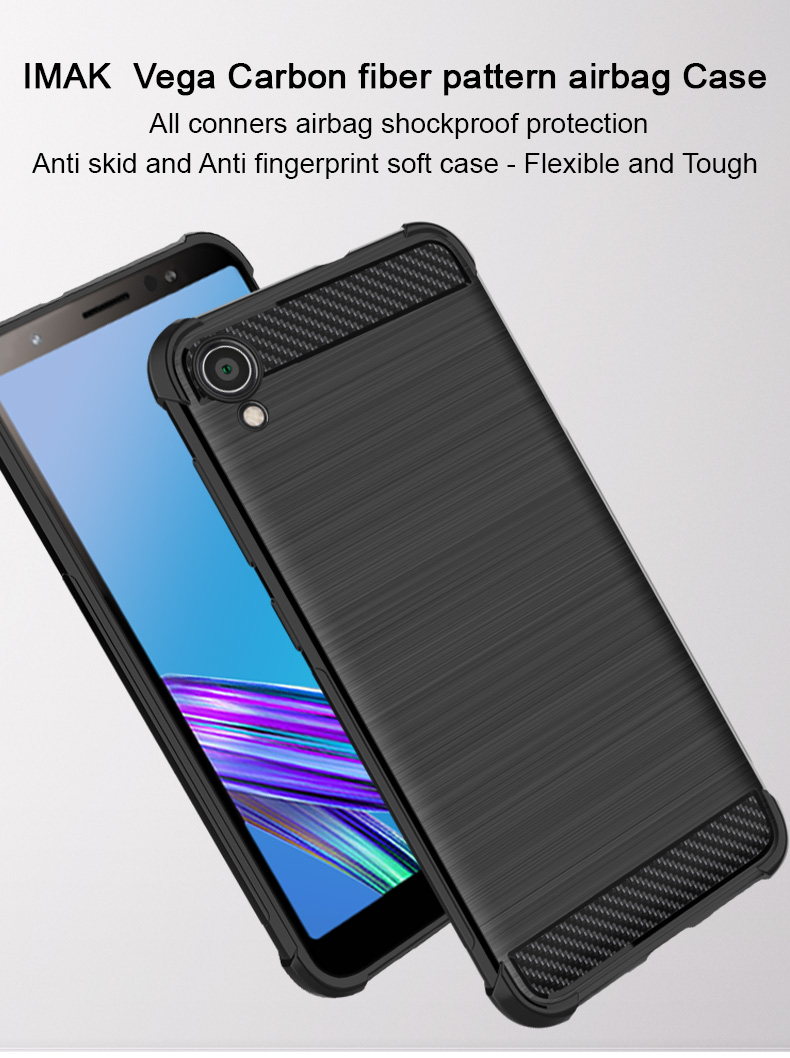 Imak Vega Carbon Fiber Texture TPU po Escovo Case Para Asus ZenFone Live (L1) ZA550KL