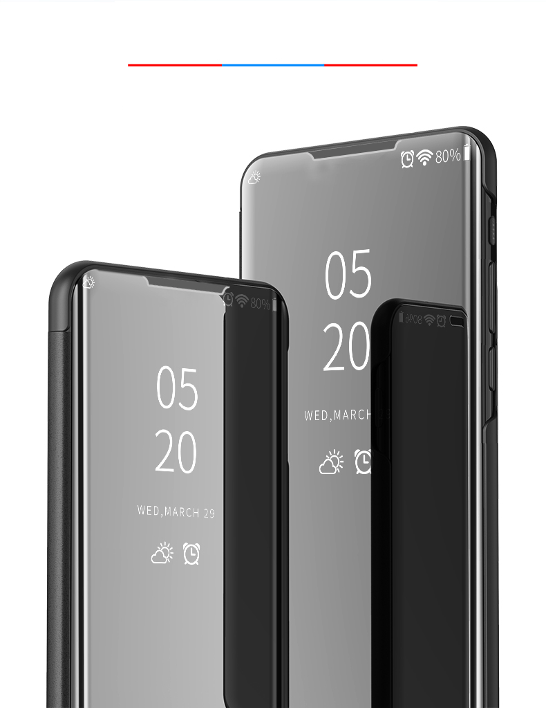 Guarda La Finestra Della Finestra Della Superficie Della Superficie Della Finestra Custodia A Flip In Pelle Per Asus Zenfone 6 ZS630KL - Nero