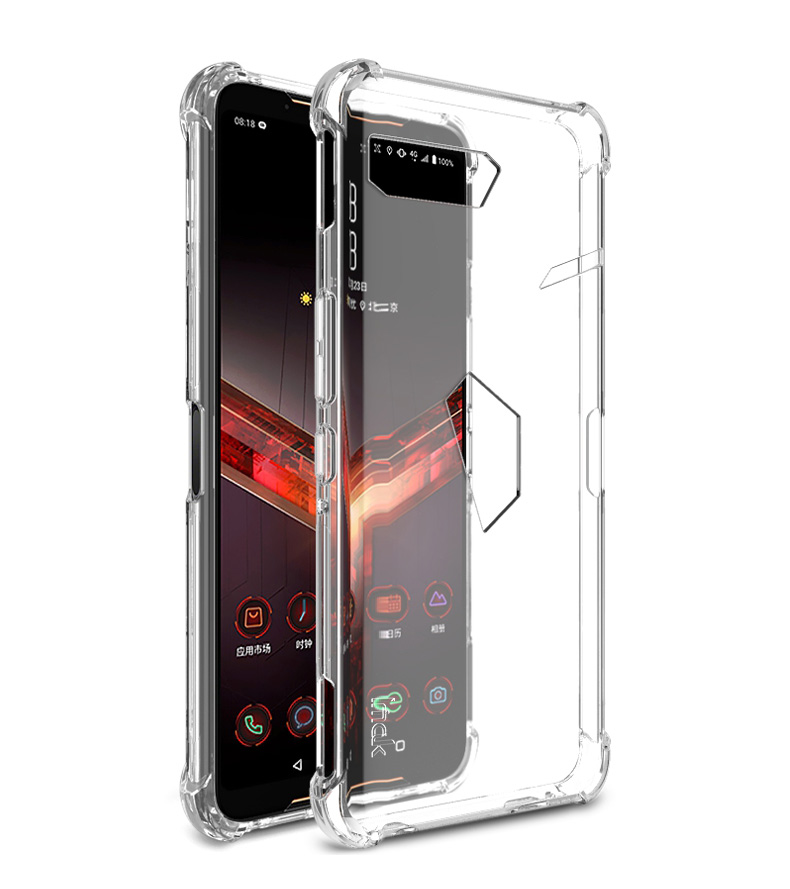 IMAK Para Asus ROG Teléfono II ZS660KL TPU Cover + Película de Pantalla a Prueba de Explosión - Negro Mate