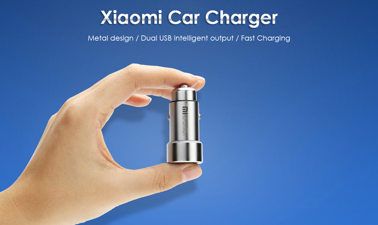 XIAOMI Fast Charging Car Charger Dual USB Output for Xiaomi Samsung iPhone iPad-1