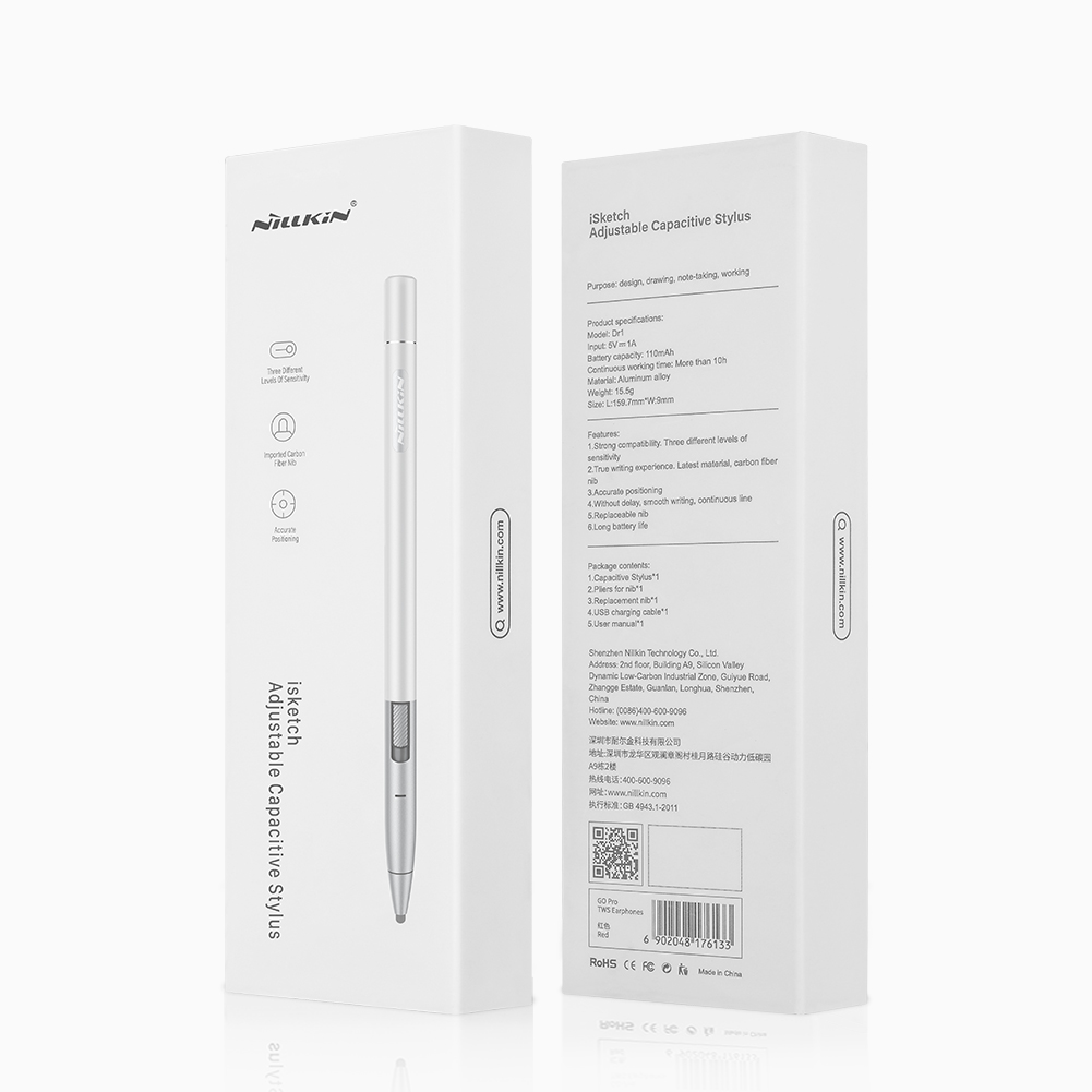 Nillkin Isketch Stylet Capacitif Ajustable [3 Niveaux Différents De Sensibilité, Vie De La Batterie 10H]